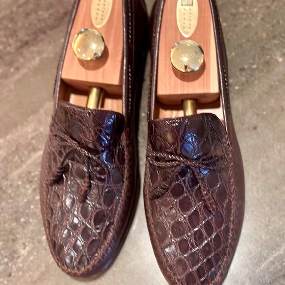 Men\'s Mezlan Genuine Crocodile Tassle Penny Loafer - 9.5 Medium main image 5